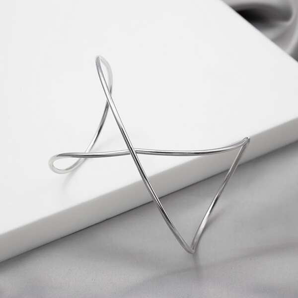

1pc Cuff Bangle, Silver
