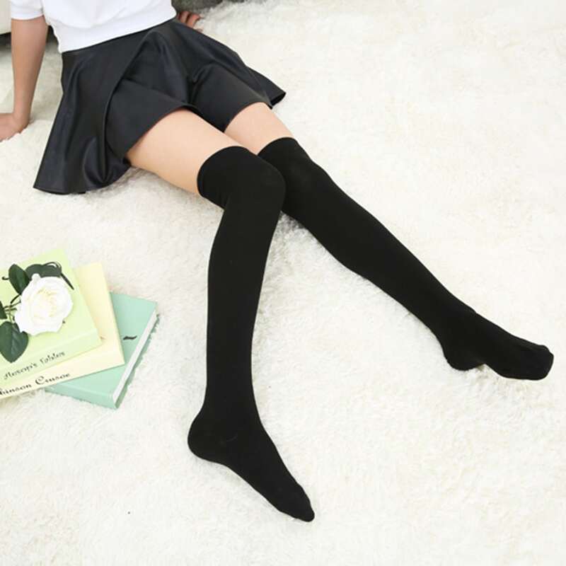 

1pair Over The Knee Socks, Black