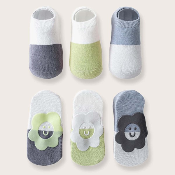 

3pairs Baby Color Block Socks, Multicolor