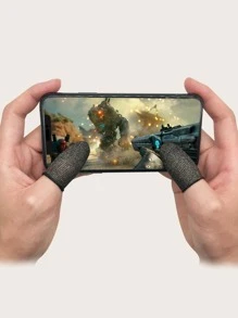 1pair Anti-sweat Gaming Finger Sleeve - Multicolor - View 3