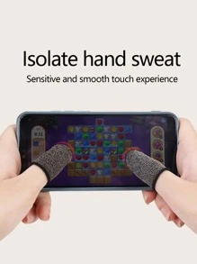 1pair Anti-sweat Gaming Finger Sleeve - Multicolor - View 5
