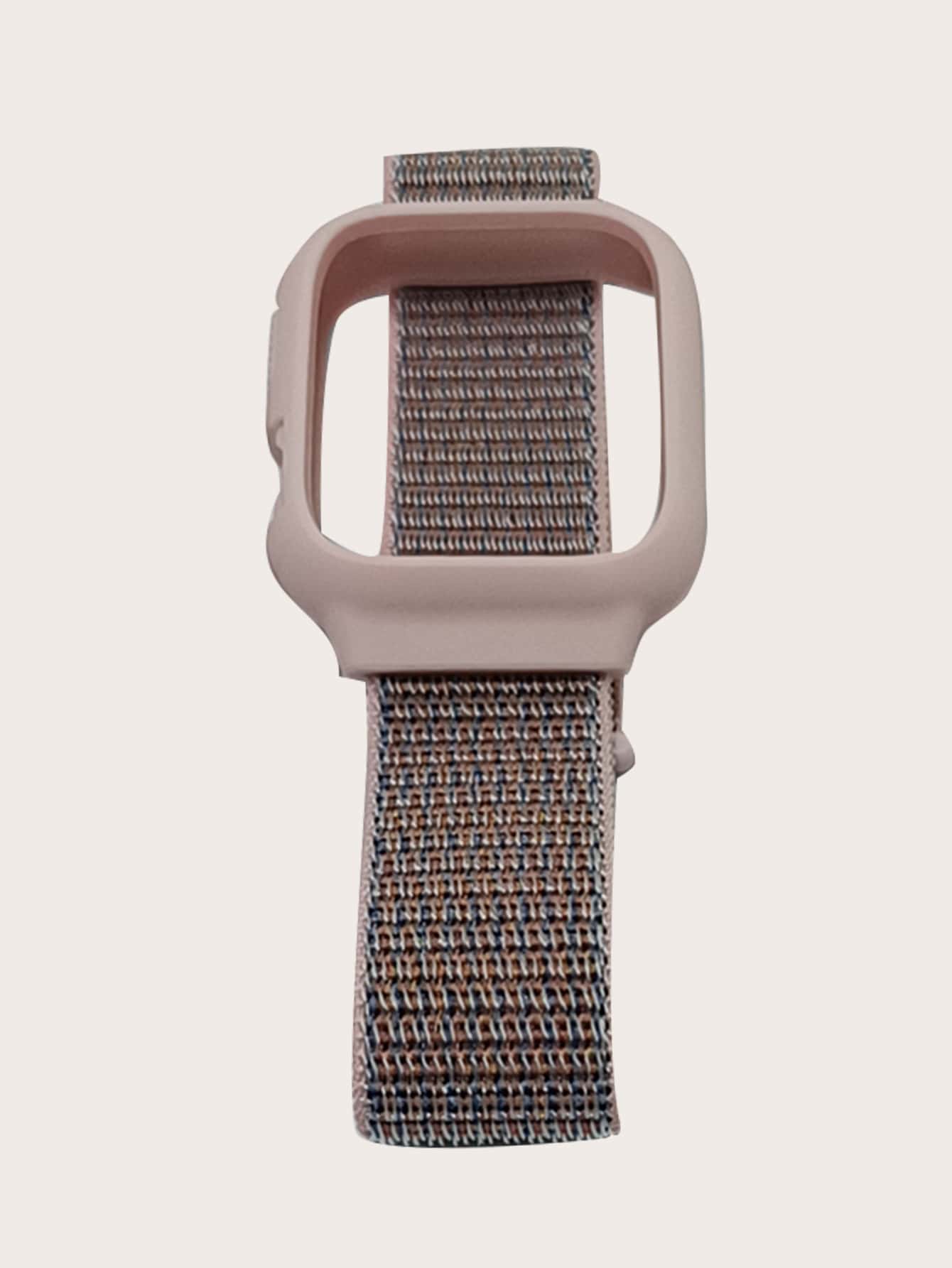 Vỏ đồng hồ & dây đeo bằng nylon tương thích với Apple Watch - Hồng - Xem 2