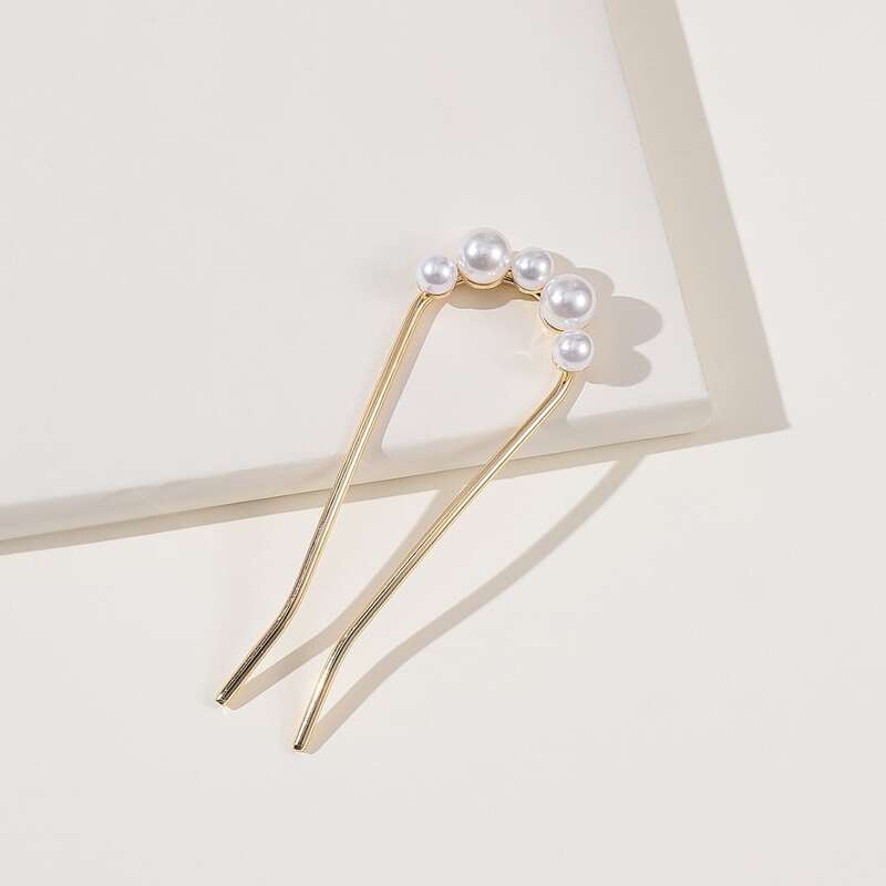 

Faux Pearl Hair Pin, Gold