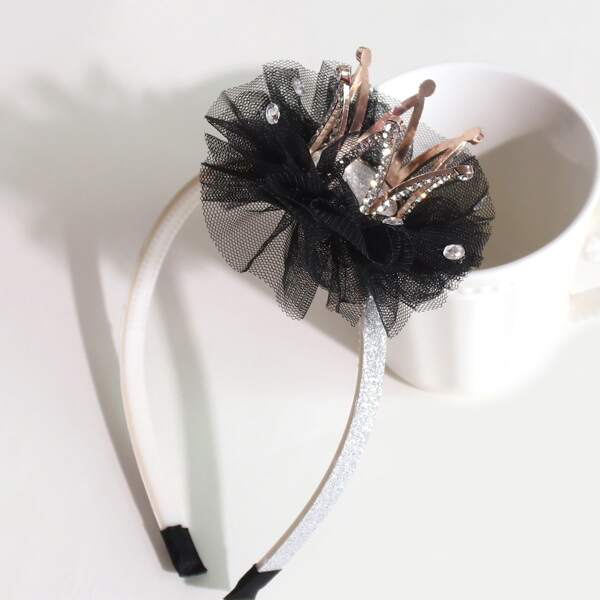 

Baby Crown Decor Headband, Black