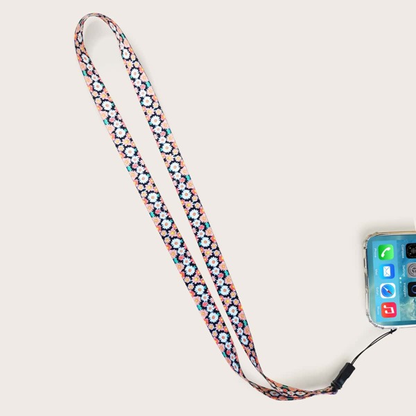 

Flower Pattern Phone Lanyard, Multicolor