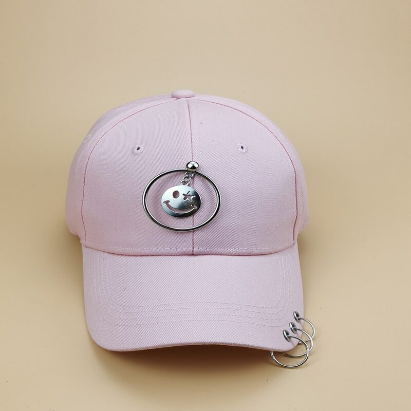 

Ring & Smile Decor Baseball Cap, Pink