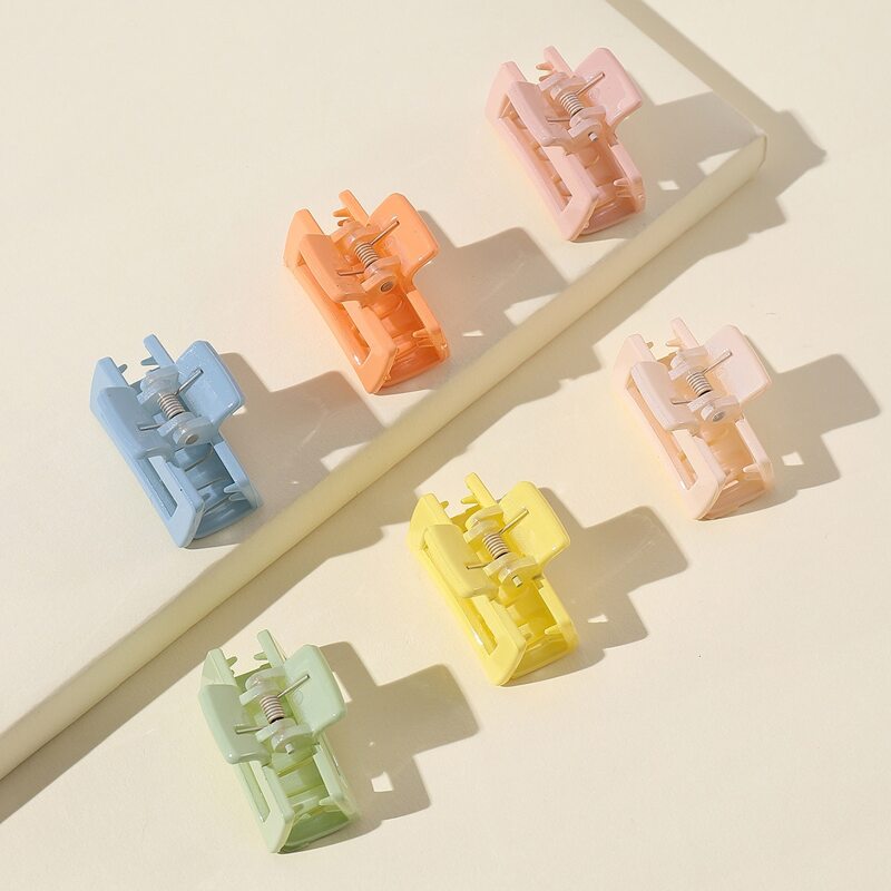 

6pcs Colorful Hair Claw, Multicolor