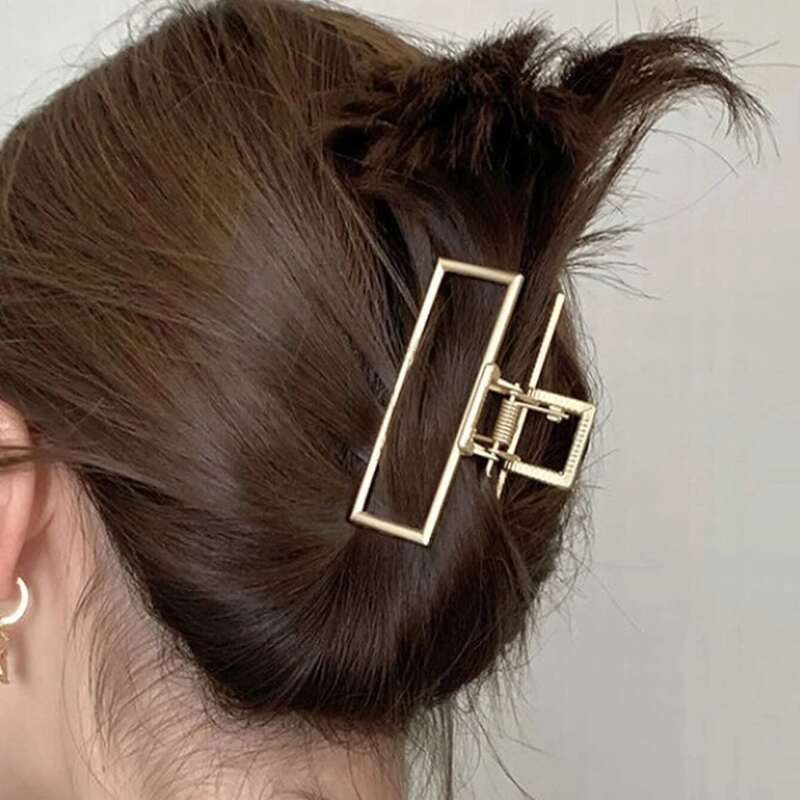 

1pc Geo Hair Claw, Gold
