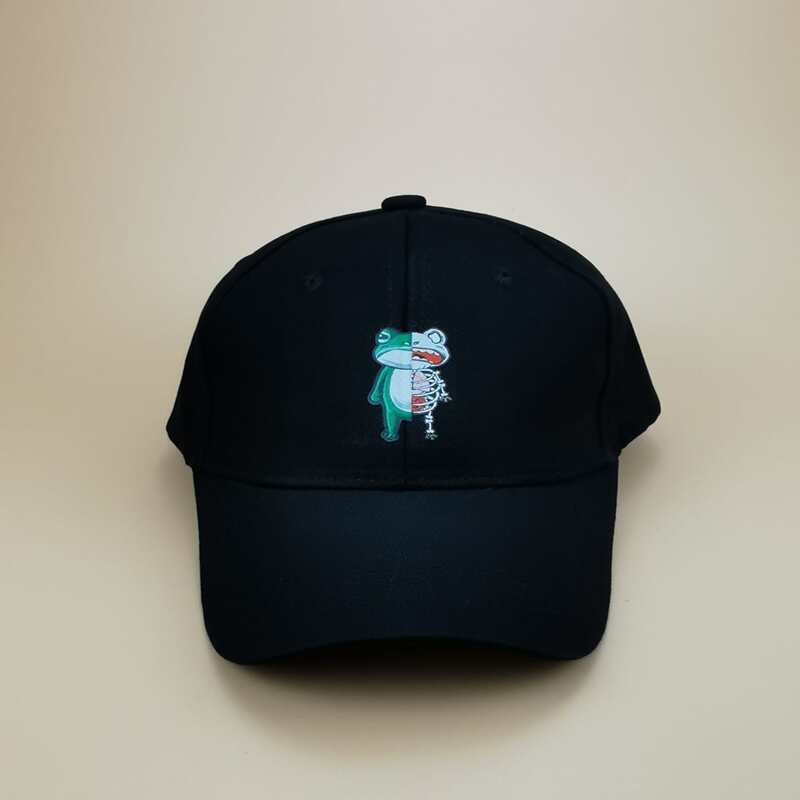 

Cartoon Frog Baseball Cap, Black
