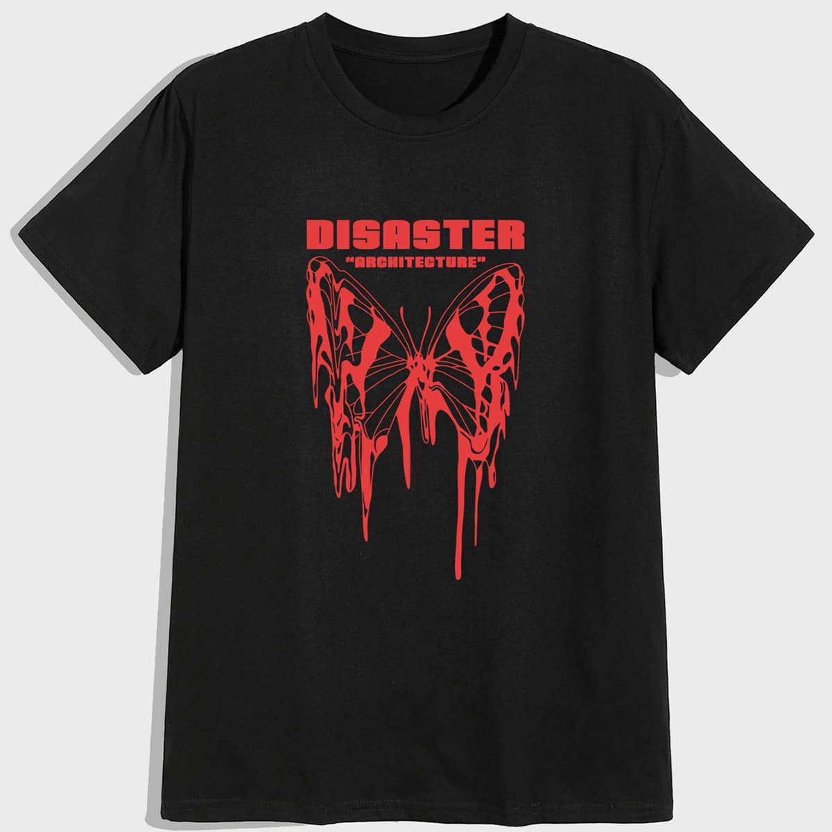 

Guys Letter Butterfly Graphic Tee, Black