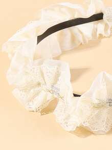 Băng đô ren - Màu be - Xem 3