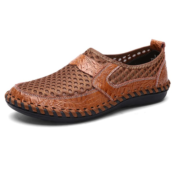

Men Minimalist Flat Loafers, Brown