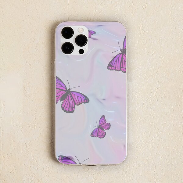 

Butterfly Print Phone Case, Multicolor