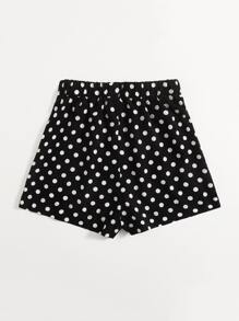 Polka Dot Shorts - Black - View 2