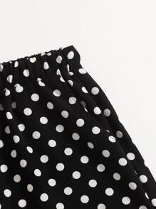 Polka Dot Shorts - Black - View 4