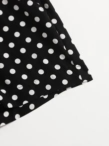 Polka Dot Shorts - Black - View 5