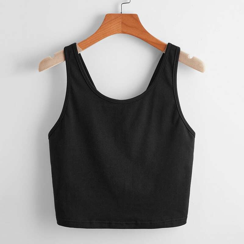 

Solid Tank Top, Black