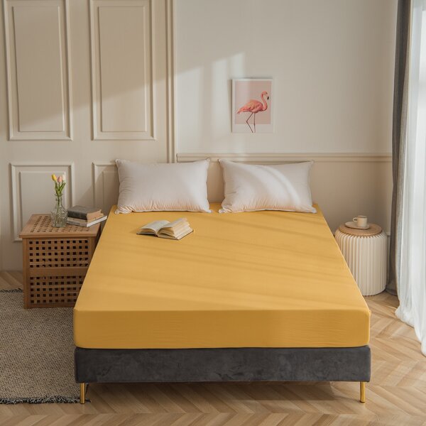 

Solid Color Fitted Sheet, Yellow
