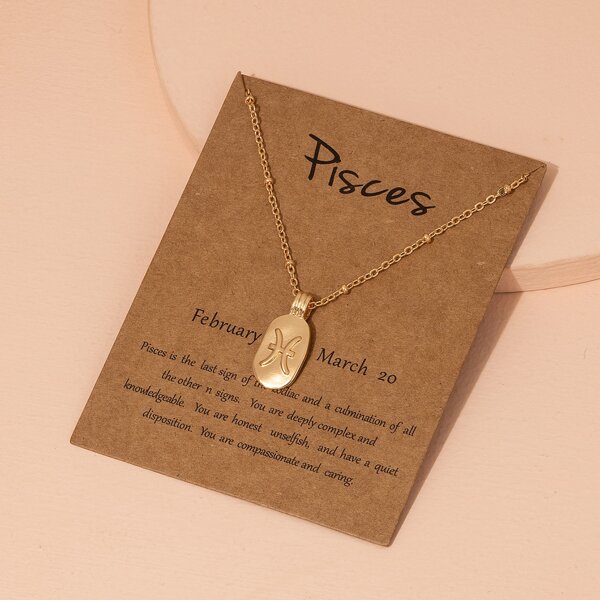 

Constellation Sign Charm Necklace, Gold