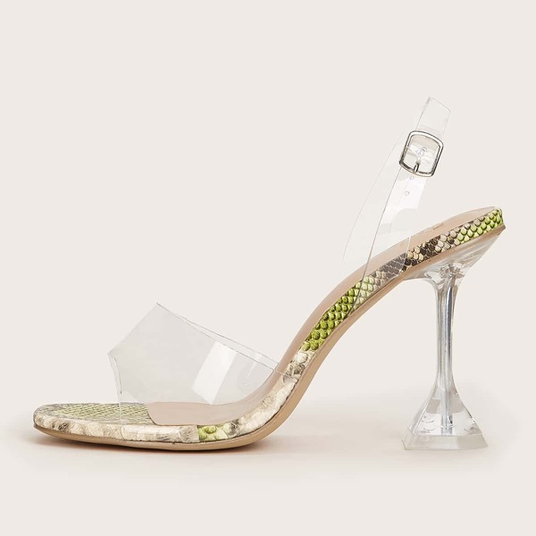 

Clear High Heeled Sandals