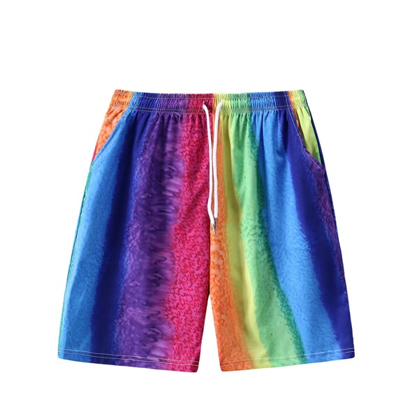 

Men Colorblock Drawstring Waist Shorts, Multicolor