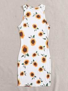 Soleia Vestido ajustado con estampado de girasol - Multicolor - Ver 2