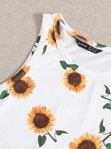 Soleia Vestido ajustado con estampado de girasol - Multicolor - Ver 4