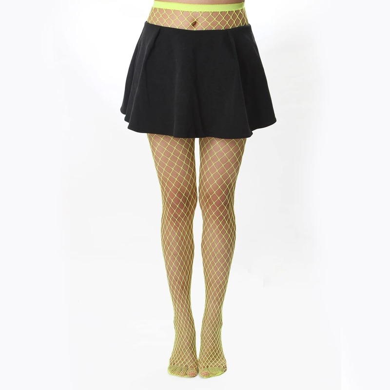 

Plain Fishnet Tights, Yellow