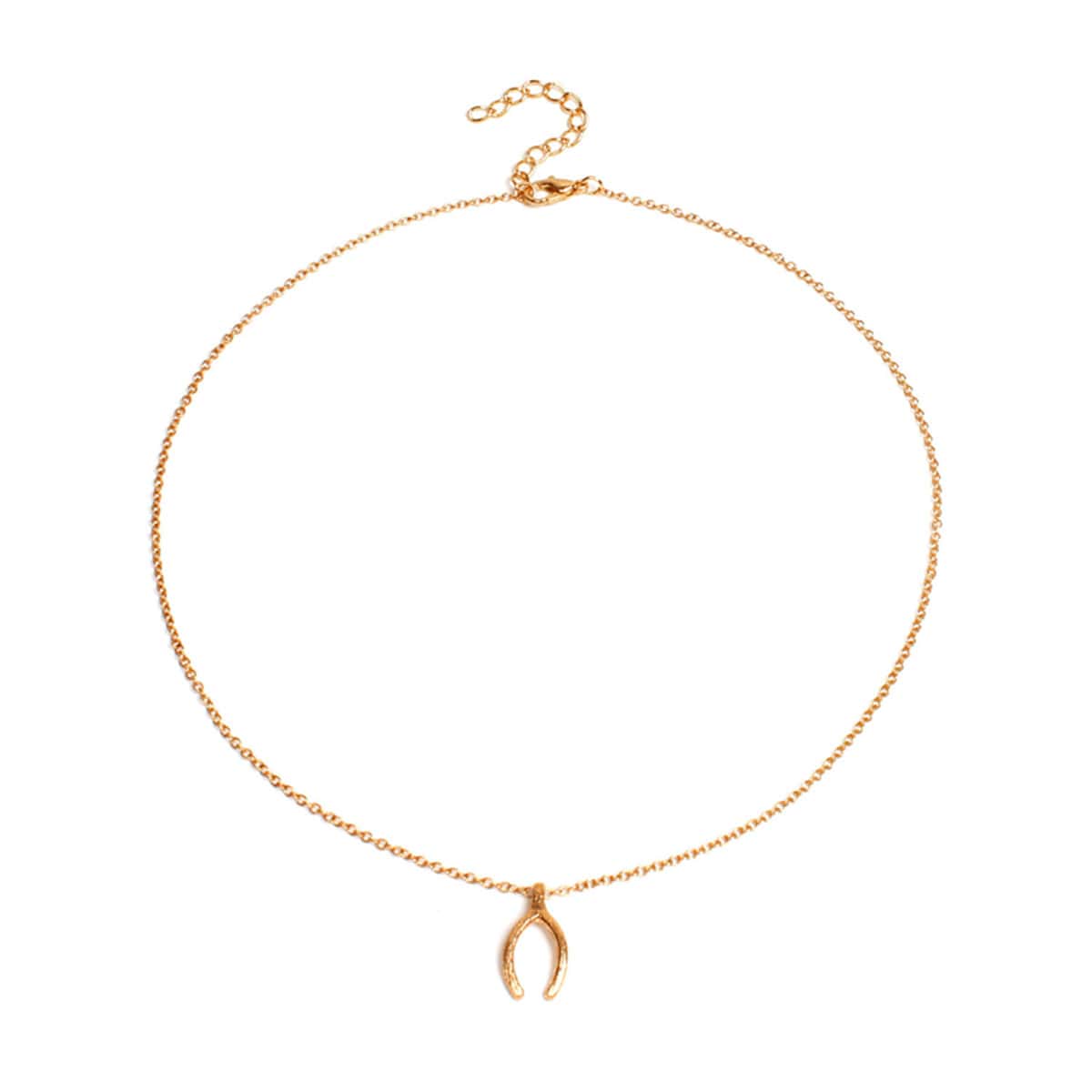 

Simple Pendant Necklace, Gold