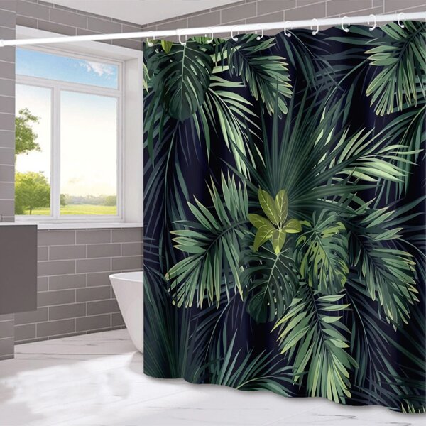 

Leaf Print Shower Curtain, Multicolor