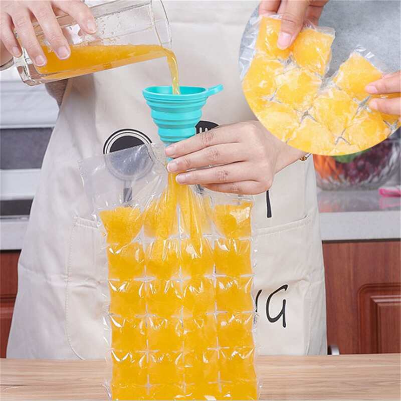 

1pc Funnel & 10pcs Ice Cube Bag, Multicolor