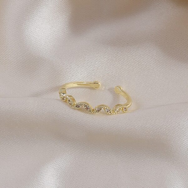 

Rhinestone Decor Ring, Gold