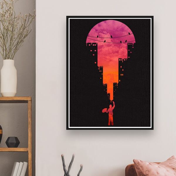 

Building Print DIY Diamond Unframed Painting, Multicolor
