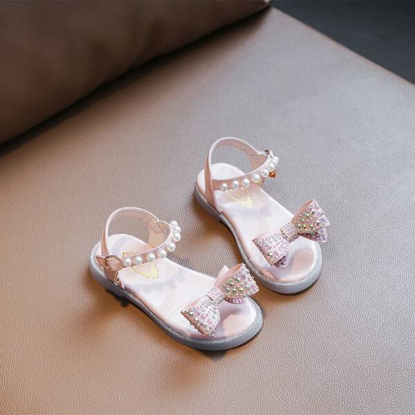 

Toddler Girls Rhinestone Bow Decor Sandals, Pink
