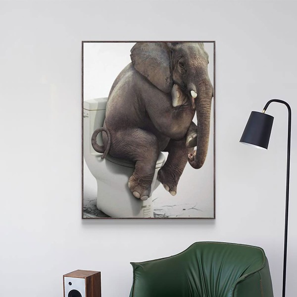 

Elephant Pattern Diamond Painting Without Frame, Multicolor