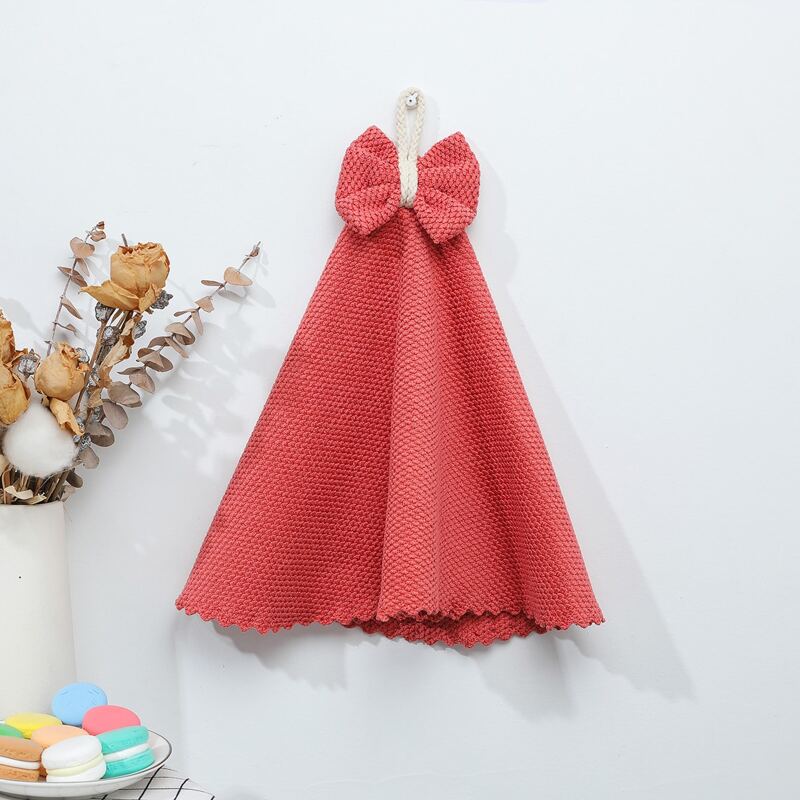

1pc Bow Hand Towel, Red