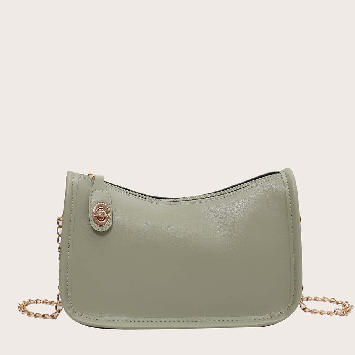 

Solid Chain Crossbody Bag, Green