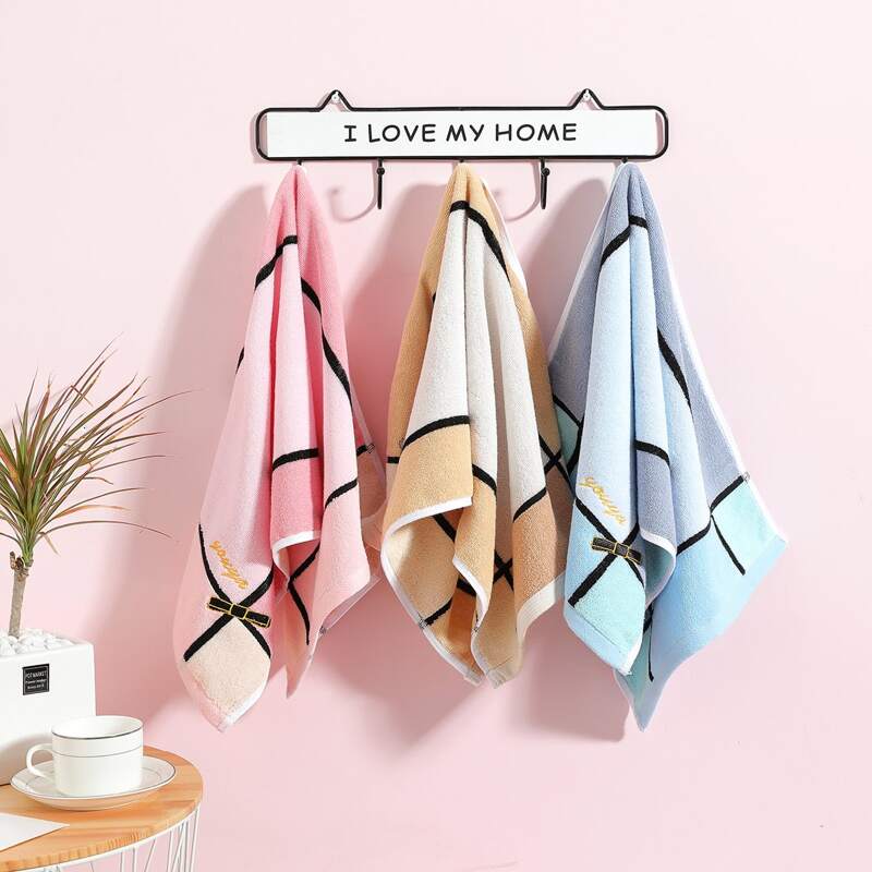 

1pc Random Colorblock Face Towel, Multicolor