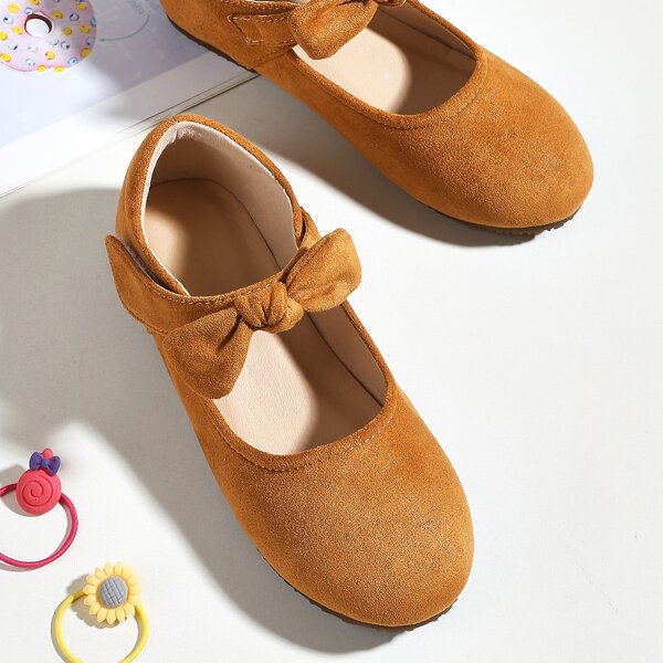 

Toddler Girls Bow Decor Flats, Brown