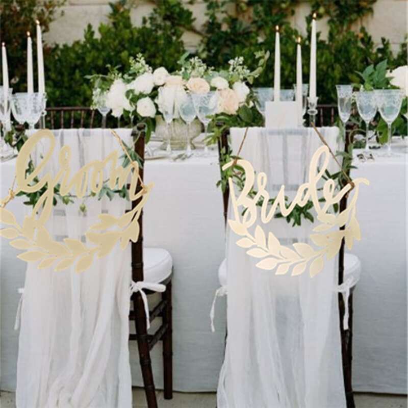 

2pcs Wooden Wedding Hanging, Beige