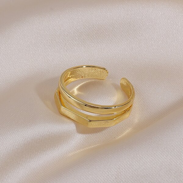 

1pc Cuff Ring, Gold