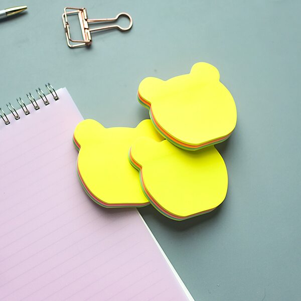 

1pc Bear Shaped Sticky Note, Multicolor