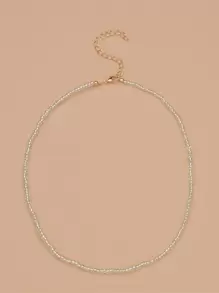 1pc Beaded Necklace - Clear - View 1