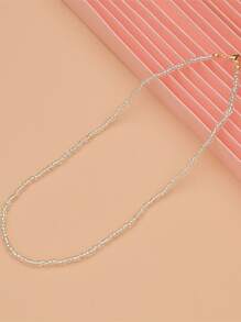 1pc Beaded Necklace - Clear - View 2