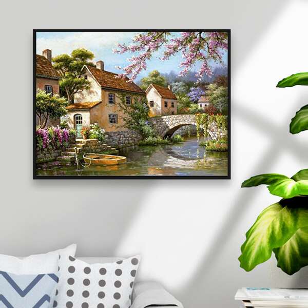 

House Pattern Diamond Painting Without Frame, Multicolor