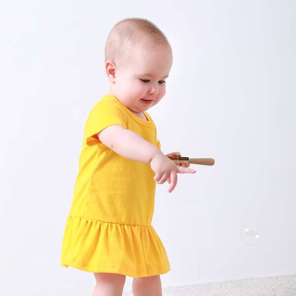 

Baby Girl 2 Pack Ruffle Hem Smock Dress, Multicolor