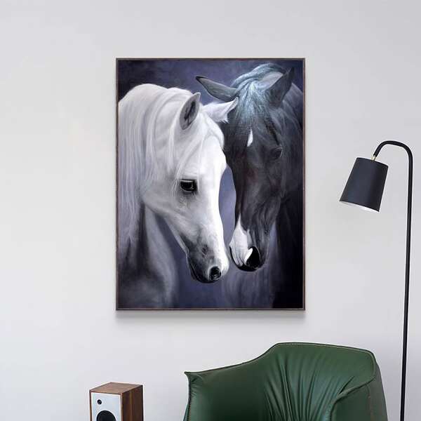 

Horse Pattern Diamond Painting Without Frame, Multicolor