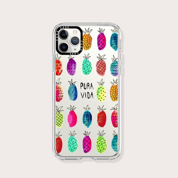 

Pineapple Print Clear Phone Case