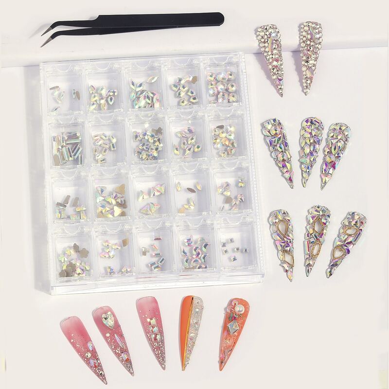 

1box Laser Nail Art Decoration, Multicolor