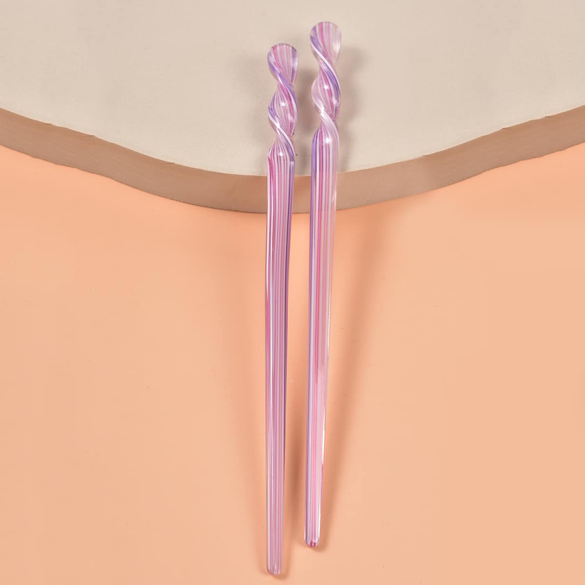 

2pcs Acetic Acid Hair Pin, Multicolor